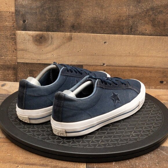 CONVERSE ONE STAR LUNARLON MENS ATHLETIC SHOES NAVY BLUE DENIM LOW SIZE 11 - Picture 8 of 9